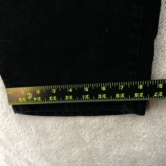 Riders By Lee Womens Capri Jeans Size 16W Black Denim Classic Casual Cropped - Picture 9 of 11